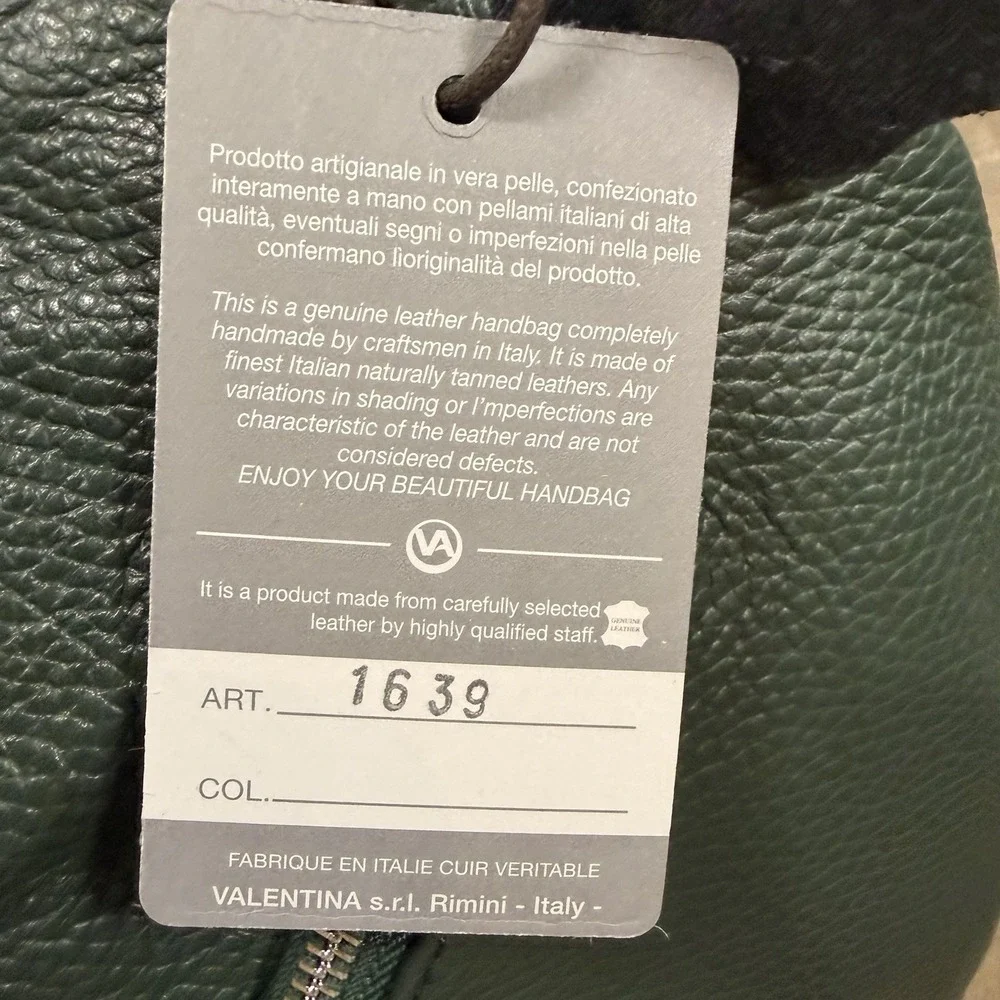 Valentina Italian Twist‎ Zip Convertible Sling Backpack Emerald Green NWT